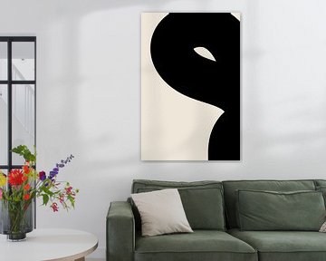Black Waves. Basic Shapes in Modern Abstract VIII by Dina Dankers