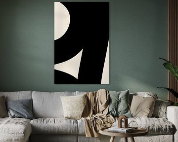 Black Wavy Shapes. Modern Abstract V by Dina Dankers