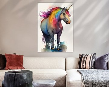 Licorne joufflue en couleurs sur JBJart Justyna Jaszke