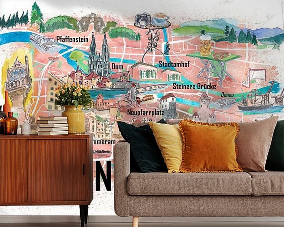 Voorbeeld van het werk in een kamer