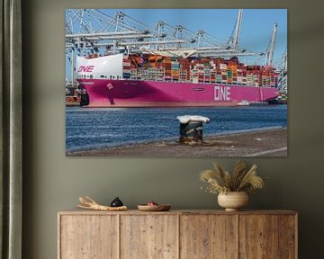 Containerschip de ONE Trust. van Jaap van den Berg