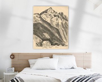 Berglandschap (Garmisch-Partenkirchen) (ca. 1930-1935) door Marsden Hartley van Peter Balan