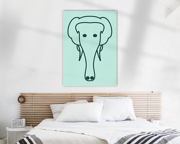 Elefanten-Popart-Linienkunst von Rizky Dwi Aprianda