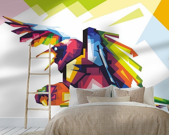 Voorbeeld van het werk in een kamer