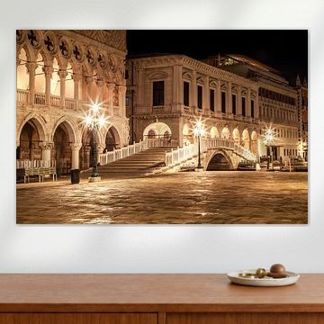 VENICE Riva degli Schiavoni bij nacht van Melanie Viola