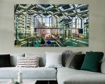 Glas, Stahl und Beton im Hauptbahnhof von Den Haag von John Duurkoop