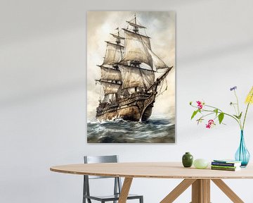 Sailing Ship Watercolour