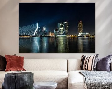 Rotterdam Skyline at Night van Joram Janssen