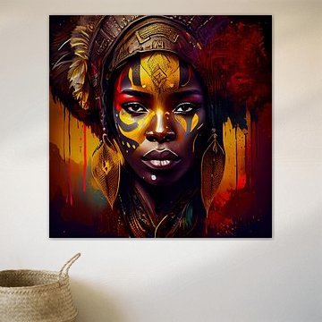 Mächtige afrikanische Kriegerin #1 von Chromatic Fusion Studio