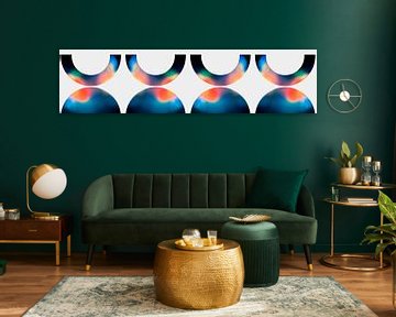 Scandinavische regenboog geometrie panoramisch beeld van Mad Dog Art