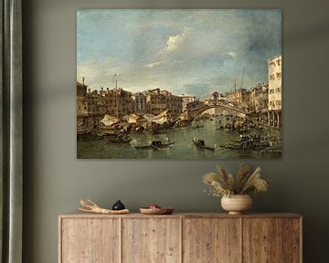 Canal Grande met de Rialtobrug, Venetië, Francesco Guardi