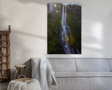 Wunderschöner Wasserfall Milford Sound von Evie Lammers