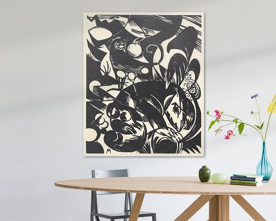 Voorbeeld van het werk in een kamer