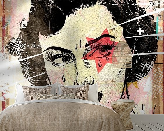 Voorbeeld van het werk in een kamer