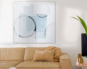 Soft Minimalism in Circle Shapes Baby Blue by Mad Dog Art