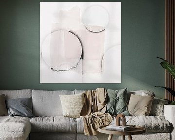 Zacht minimalisme in cirkelvormen Blush van Mad Dog Art