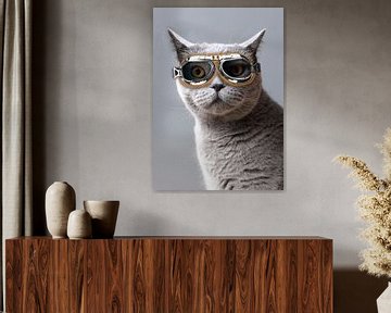 Katze mit cooler Brille von Antje van Deursen