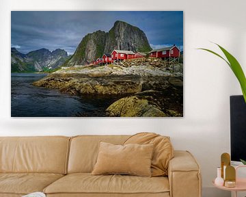 Karakteristieke huisjes op de Lofoten