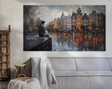 Mooi uitzicht op oud Amsterdam van But First Framing