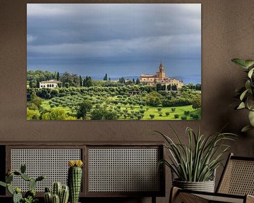 View of a church in the city of Siena in Italy