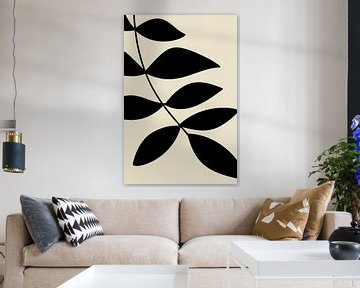 Basic Botanical Black Leaves no. 10 by Dina Dankers