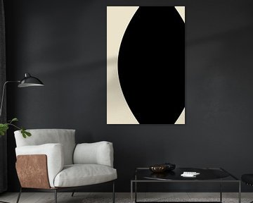 Black organic shapes. Modern abstract no. 8 by Dina Dankers