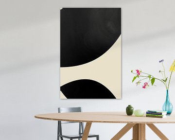 Black organic shapes. Modern abstract no. 9 by Dina Dankers