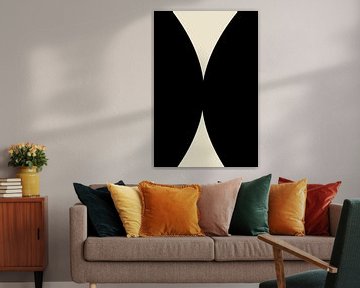 Black organic shapes. Modern abstract no. 5 by Dina Dankers