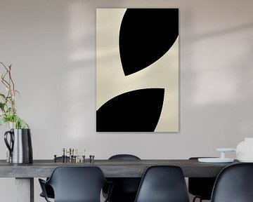 Black organic shapes. Modern abstract no. 6 by Dina Dankers