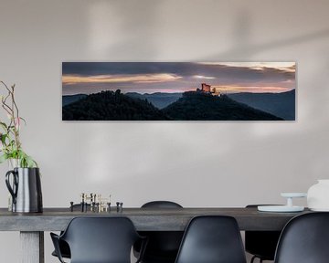 Panorama du château Trifels dans la forêt du Palatinat sur Voss Fine Art Fotografie