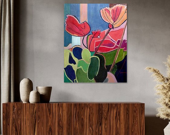 Voorbeeld van het werk in een kamer