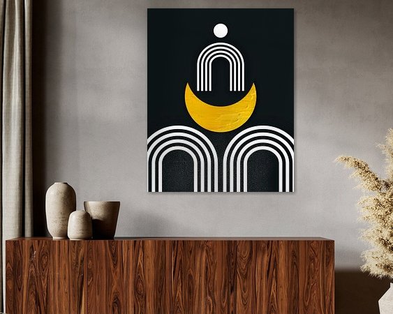 Voorbeeld van het werk in een kamer