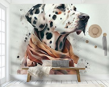 Aquarel Dalmatische Hond van Chromatic Fusion Studio