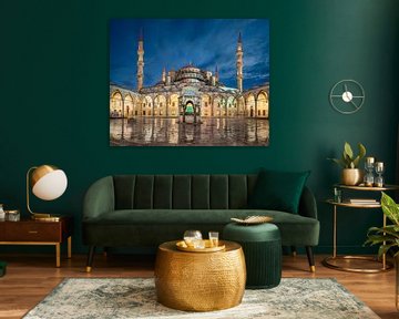 Blauwe Moskee in Istanbul van Michael Abid