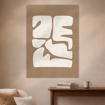 Abstract Shapes #2 | Brown White