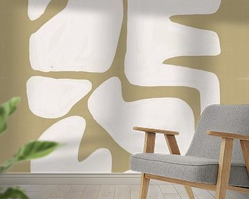 Abstract Shapes #2 | Green White van Bohomadic Studio