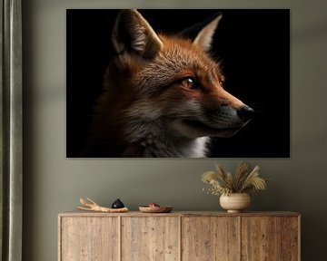 Red fox by Digitale Schilderijen