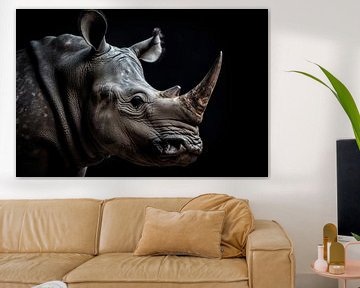 Rhinocéros sur Digitale Schilderijen