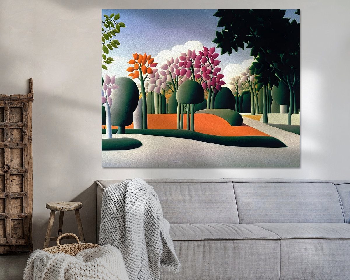 Voorbeeld van het werk in een kamer