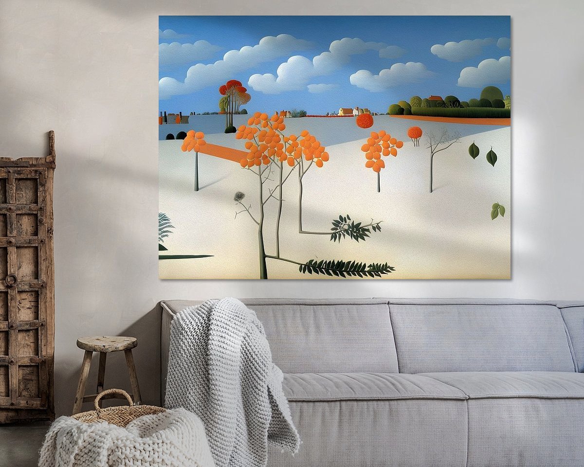 Voorbeeld van het werk in een kamer