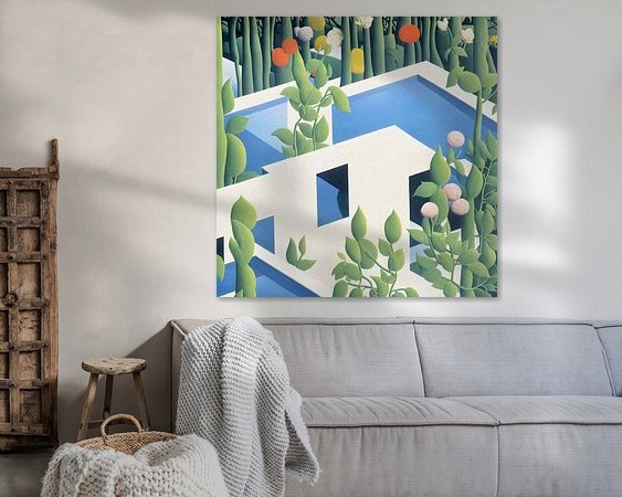 Voorbeeld van het werk in een kamer