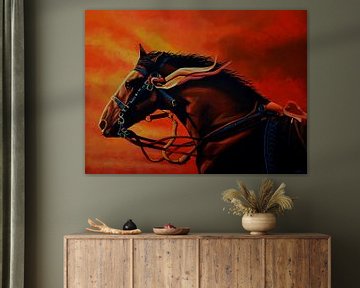 War Horse Joey schilderij van Paul Meijering