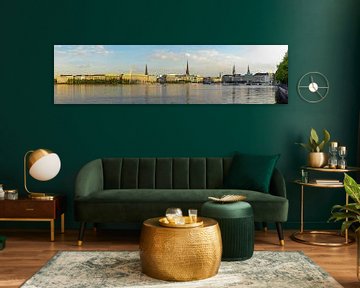 Panorama Outer Alster Hamburg by Dieter Walther