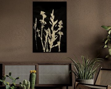 Modern Botanical art. Plant in neutral color palette no. 3 by Dina Dankers