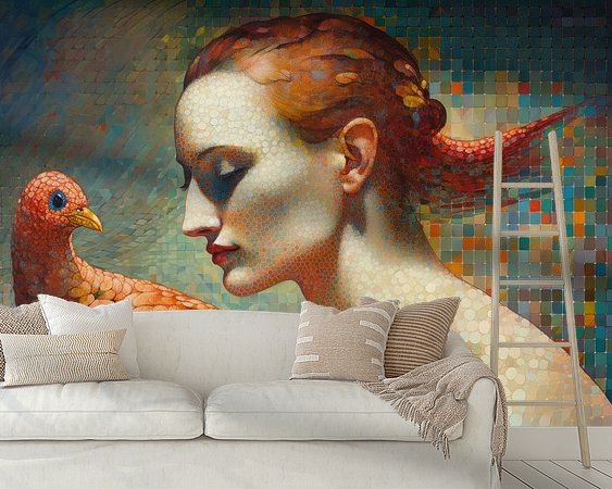 Voorbeeld van het werk in een kamer