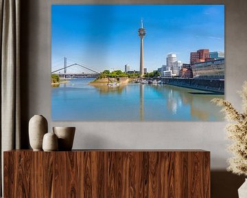 Düsseldorf Medienhafen : architecture moderne sur les rives du Rhin sur Sjoerd van der Wal Photographie