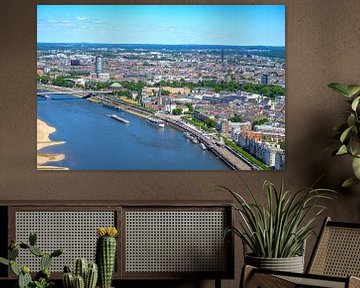 Düsseldorf city view on the banks of the river Rhine by Sjoerd van der Wal Photography