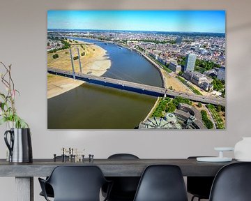 Vue de la ville de Düsseldorf sur les rives du Rhin sur Sjoerd van der Wal Photographie