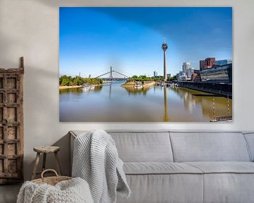 Düsseldorf Medienhafen moderne architectuur aan de oever van de Rijn