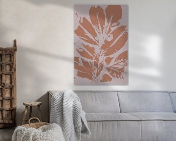 Pastel Botanicals. Plant in brown and pink no. 12 by Dina Dankers